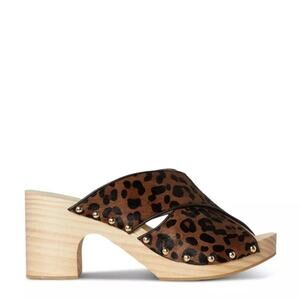 PAIGE Jules Crisscross Women’s Platform Sandals in Leopard Print